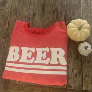 Chaser red fuzzy sweatshirt